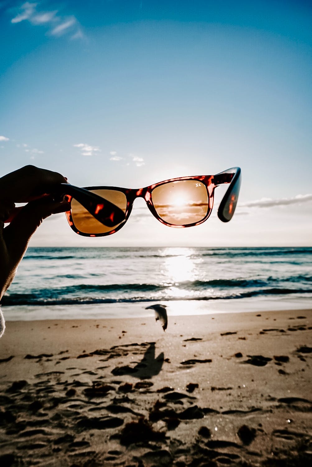 Solbriller ved strand
